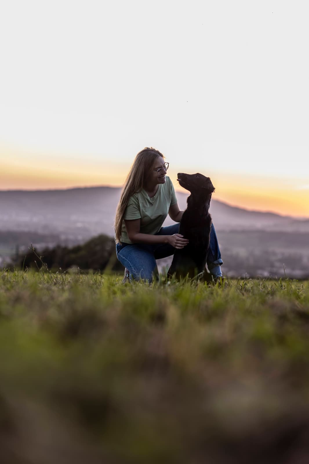 Life Coach bei Sonnenuntergang